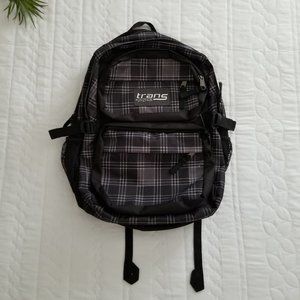 Trans by Jansport Black Plaid Backpack Unisex